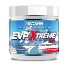 Evogen EVP Xtreme NO tub label highlights NO3-T and citrulline for pump support