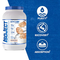 Evogen Isoject ignitor enzymes jar demonstrates digestion support for better nutrient uptake during training.