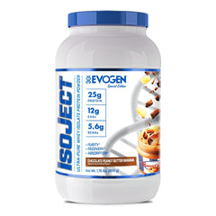 Evogen Isoject whey isolate bottle showcases ultra-pure formula for clean protein intake