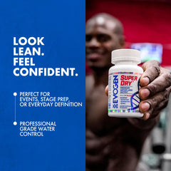 Evogen Super Dry capsules on a gym towel after a training session.