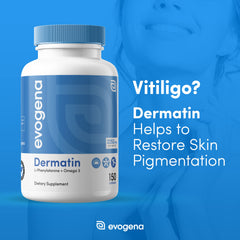 Evogena Dermatin Vitamin D and B6 copper label for antioxidant help