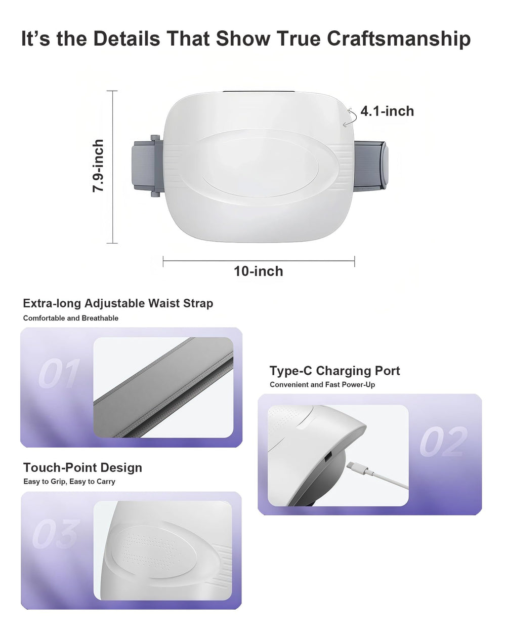 Portable EvokeJoy Abdominal Massager Belt designed for travel self care