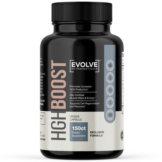 Evolve Nutraceuticals HGH Booster bottle front view for daily wellness