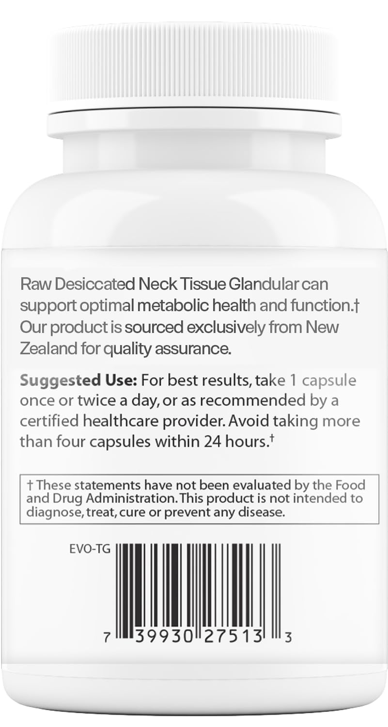 Evolved Elements Thyroid desiccated glandular packaging with clear label for quality.