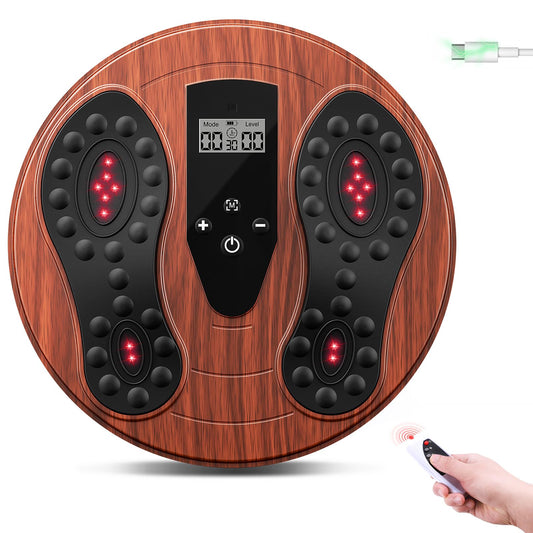 exbushwren EMS foot massager front view for targeted relief and improved circulation.