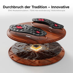 exbushwren EMS foot massager side view highlighting compact design for easy storage.