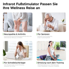 exbushwren foot massager on leg illustrates ergonomic fit for different feet.