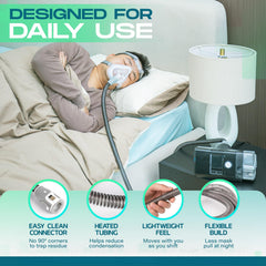 Expanza AirSense 10 tubing ready for bedside use and routing
