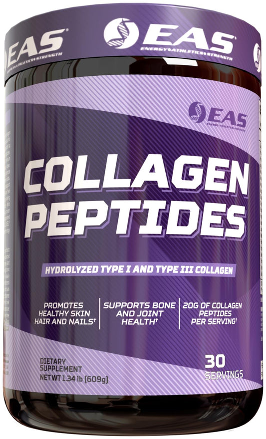 Experimental and Applied Sciences Collagen Peptides Powder bottle highlights premium hydrolyzed collagen for skin and joints.