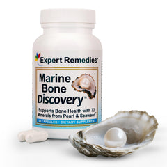Expert Remedies Marine Calcium bottle showing absorbable pearl calcium for bone support