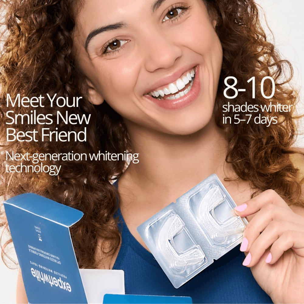 ExpertWhite Max Glow Trays full-coverage whitening across front and sides.
