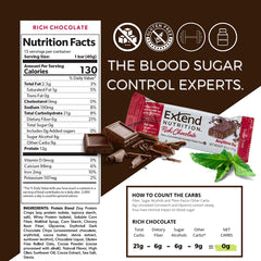 Extend Bar sugar-free protein bar front view — convenient on-the-go snack.