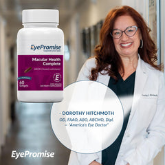 EyePromise Macular Health Complete label closeup highlights formula