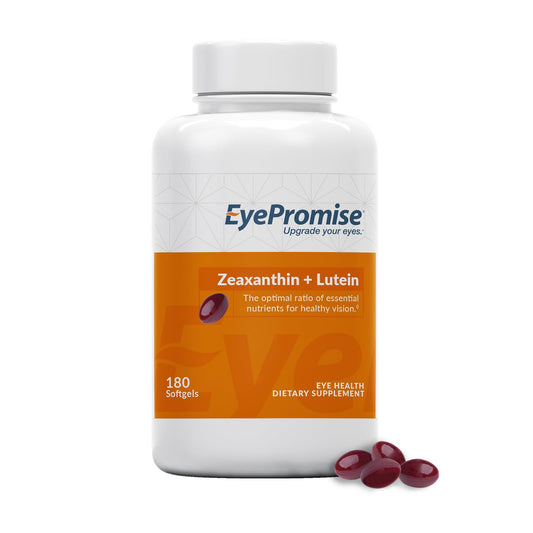 EyePromise Zeaxanthin & Lutein softgels bottle supports healthy vision daily