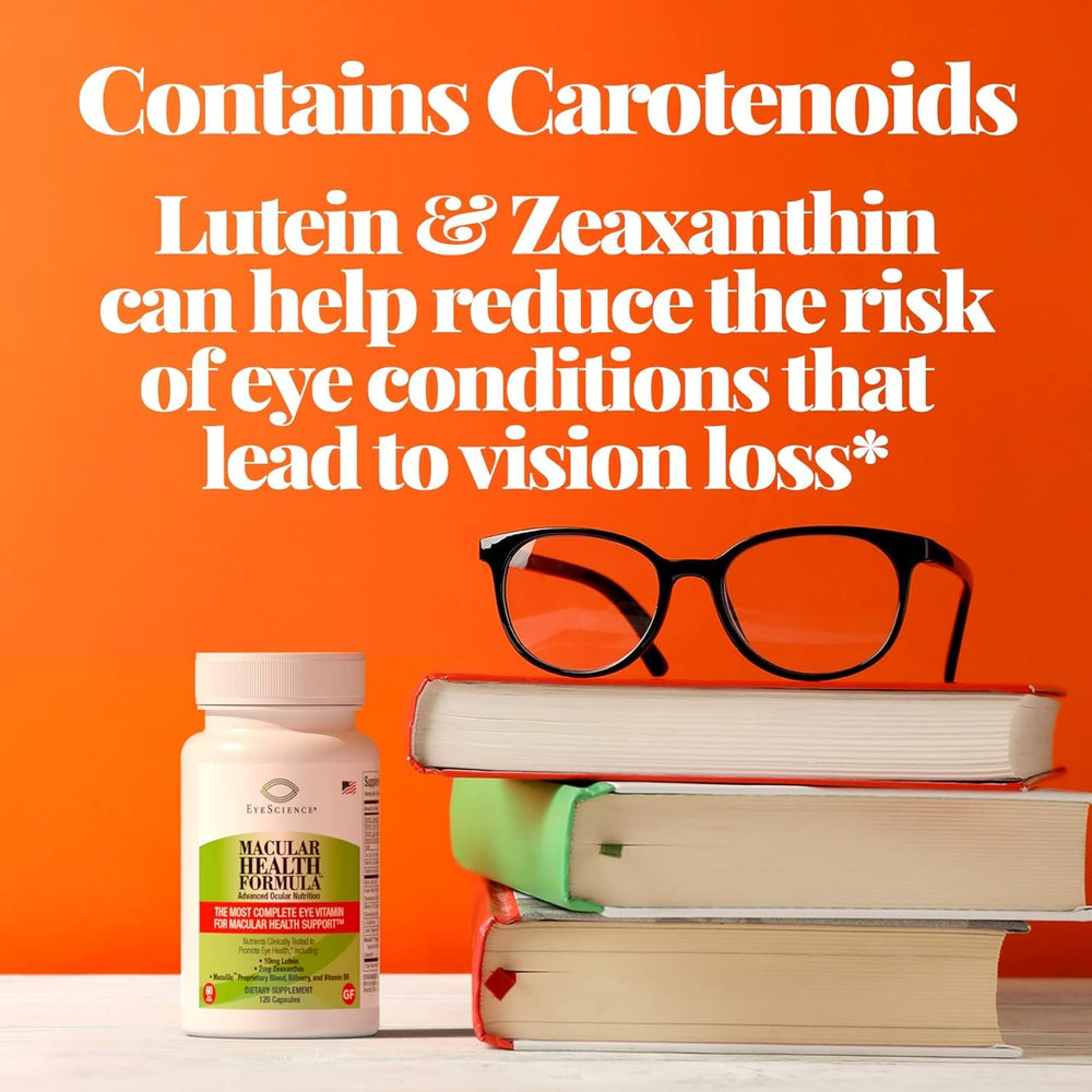 EyeScience 2-pack packaging with 120 capsules for convenient daily use.