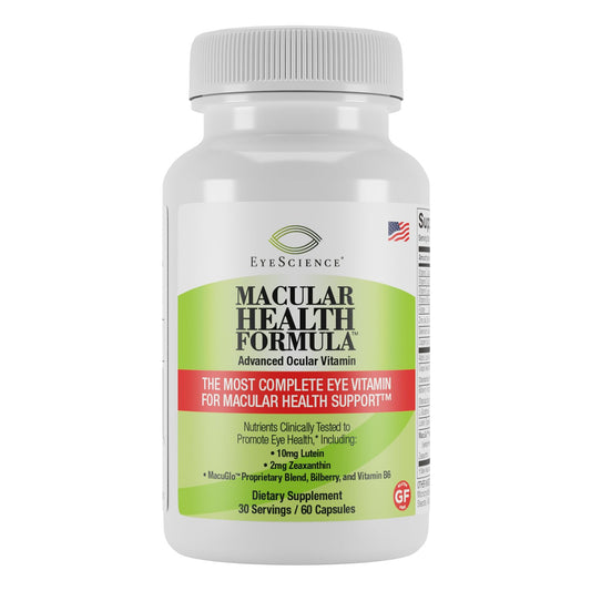 EyeScience macular health formula bottle front showing daily eye support