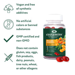 eyetamins Dry Eye Comfort bottle with sealed cap for freshness.