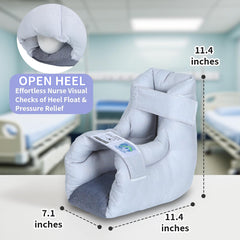 EZ Assistive heel protector adjustable straps secure fit for caregiver-assisted use.