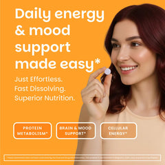 EZ Melts B6 dissolving in mouth for convenient on-the-go supplementation