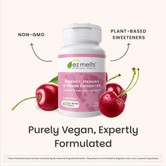 EZ Melts bottle-closeup-label emphasizes packaging and product trust.