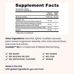 EZ Melts Hair Health Complete AnaGain Nu ingredient focus for scalp support.