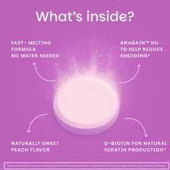 EZ Melts Hair Health Complete bamboo silica feature for potential shine.