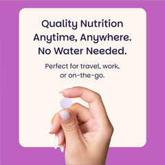 Fast-melting EZ Melts tablets in the mouth for convenient use.