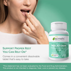 EZ Melts Melatonin 120-tablet packaging for a full month.