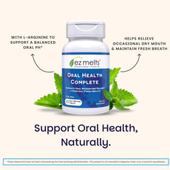 EZ Melts Oral Health Complete dry mouth support promotes saliva production