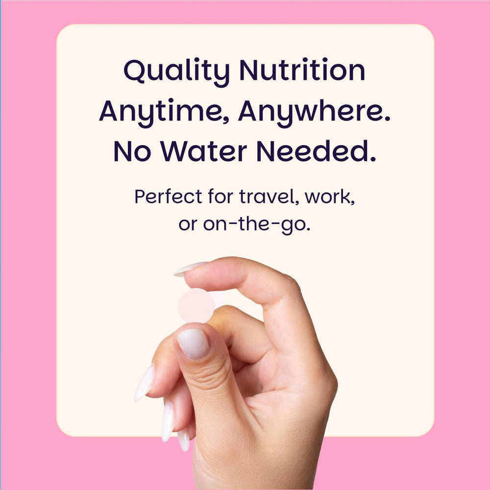 EZ Melts packaging-foil-seal highlights freshness and non-GMO features.