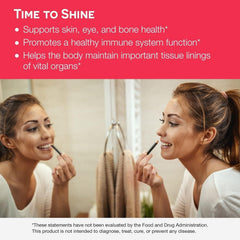 EZ Melts Vitamin A dissolvable tablet on-the-go use for convenience.
