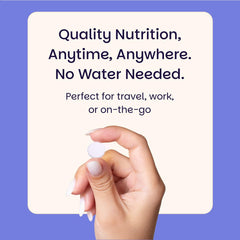 EZ Melts Zinc bottle with serving size and quick-use impression