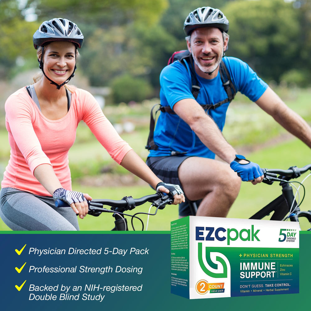 EZC Pak packaging front view of the two-pack for easy shopping.