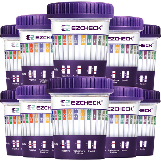 EZCHECK 10-test cups kit for quick home screening with clear results