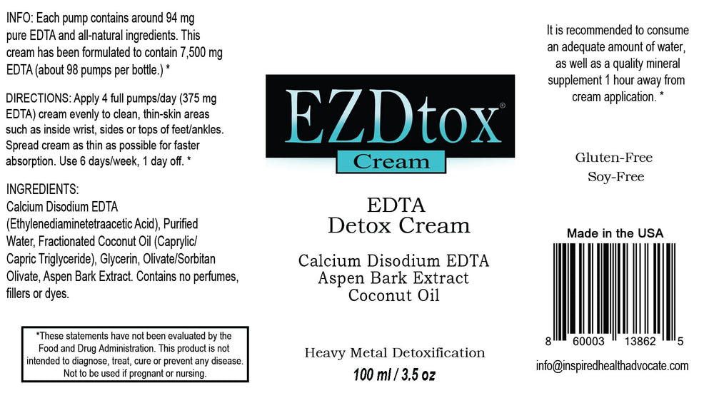 Natural carrier oils help absorption and silky skin with EZDtox
