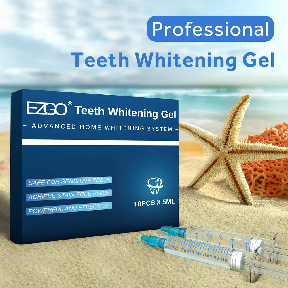 EZGO dentist-grade at-home whitening application for professional results.