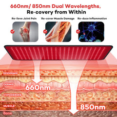 Ezona red light therapy pad in full-body fit for versatile home use.