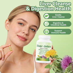 EZTZMCN Liver Detox ingredient milk-thistle illustration signals herbal power.