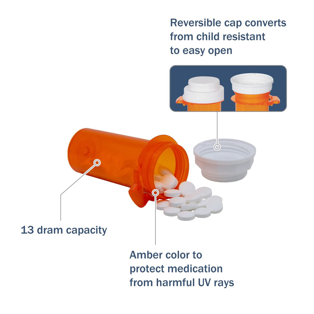 EZY DOSE amber vial provides UV protection for daily storage.