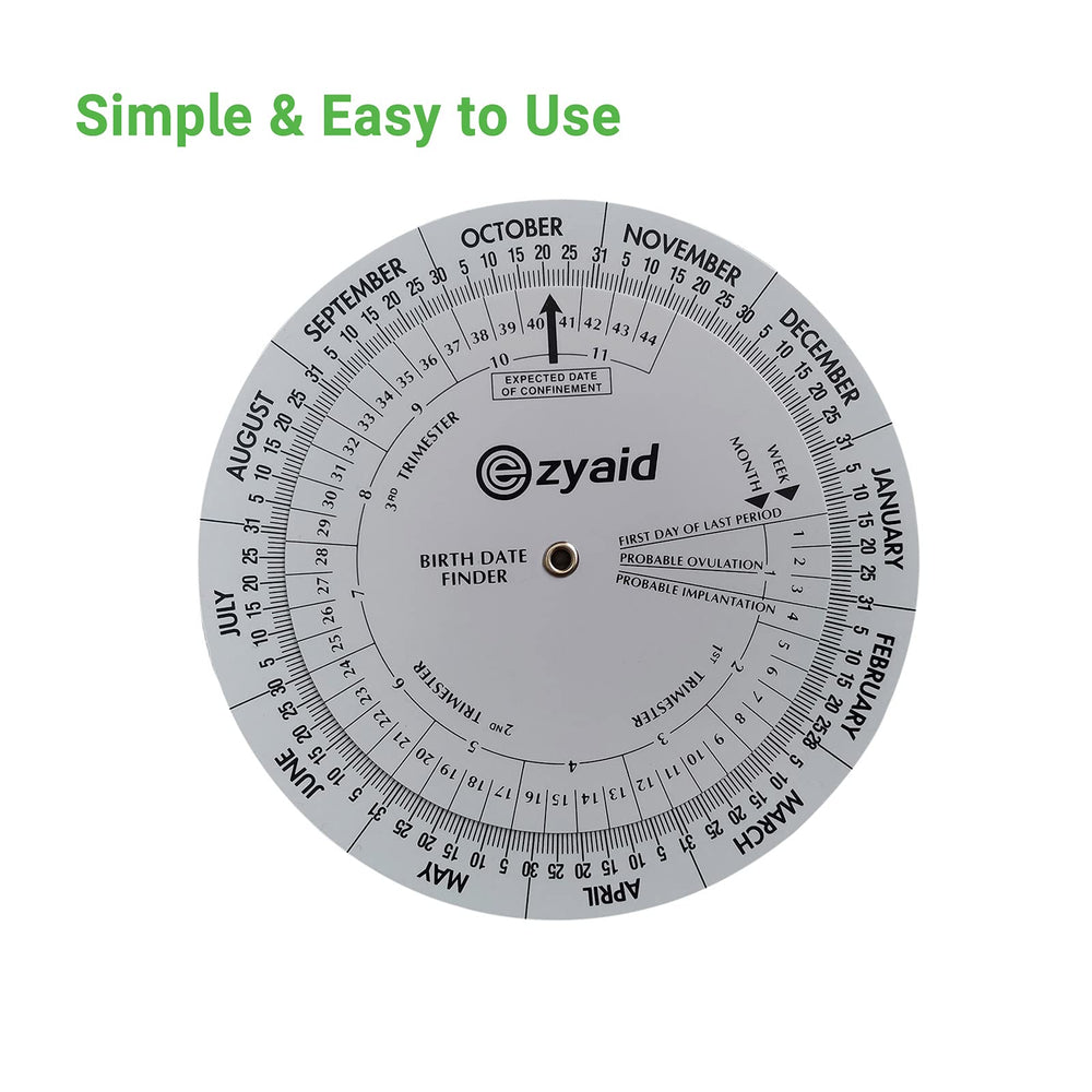Ezyaid Pregnancy Wheel durable plastic material ensures long-lasting clinic use.