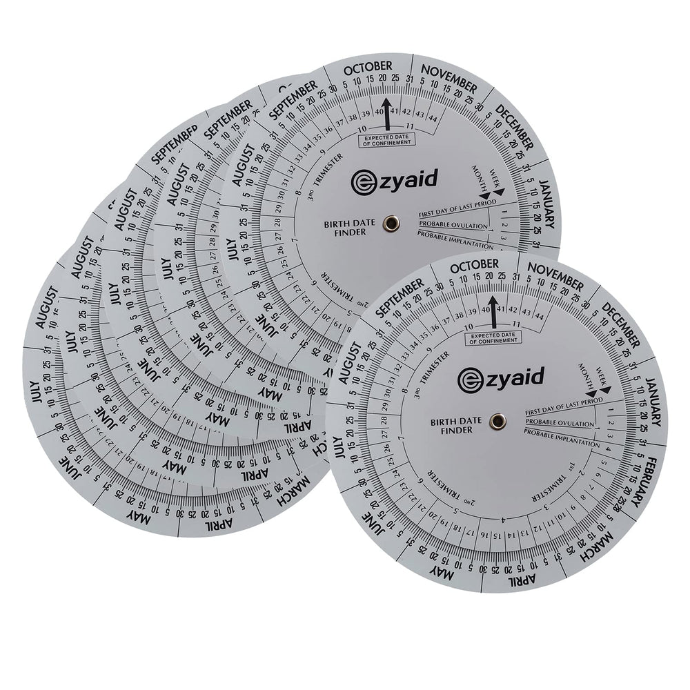 Ezyaid Pregnancy Wheel front view for quick LMP reference and planning.