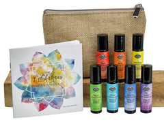 Fabulous Frannie chakra roll-on set packaging for on-the-go rituals.