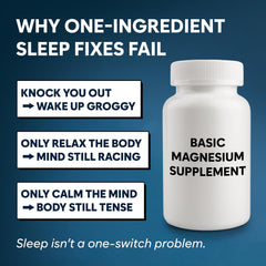 Facime vegan clean-label sleep formula packaging highlights melatonin-free design.
