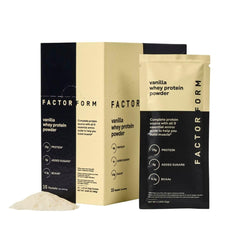 Factor Form Whey Protein Vanilla Packet for on-the-go protein boost