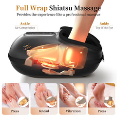 Faercon kneading and compression modes offer a customizable spa-like experience.