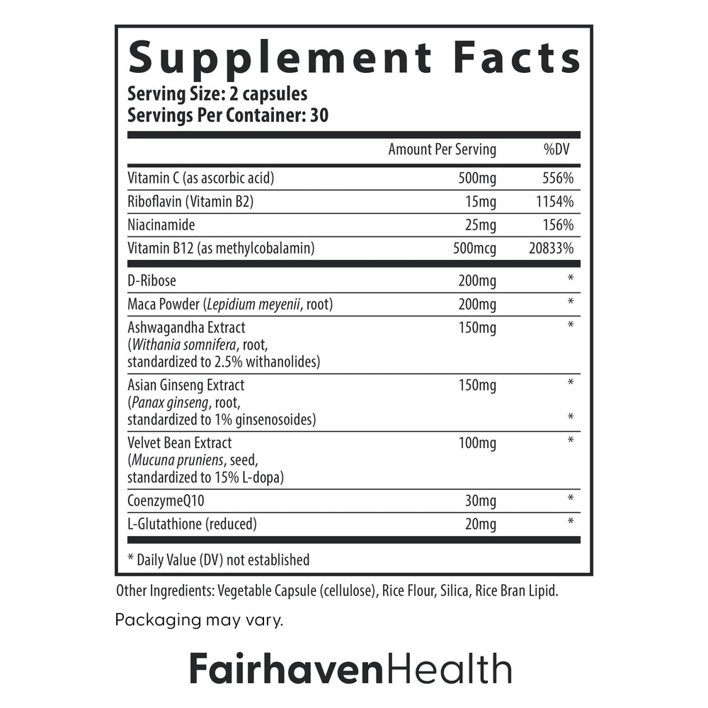 CountBoost bottle back label with dosage and quality assurances