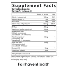 CountBoost bottle back label with dosage and quality assurances