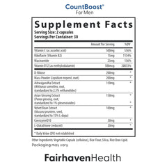 Fairhaven Health CountBoost for Men bottle - daily nutrient support for male health