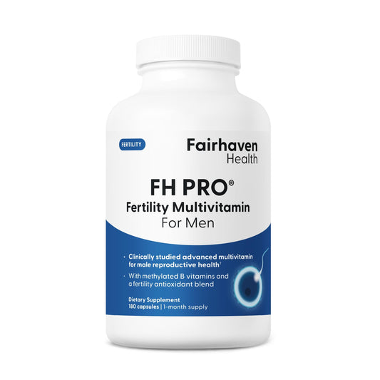 Fairhaven Health FH Pro Men bottle front view suggesting daily fertility support