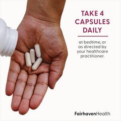 Close-up of Ovaboost label highlighting key ingredients for reproductive support.